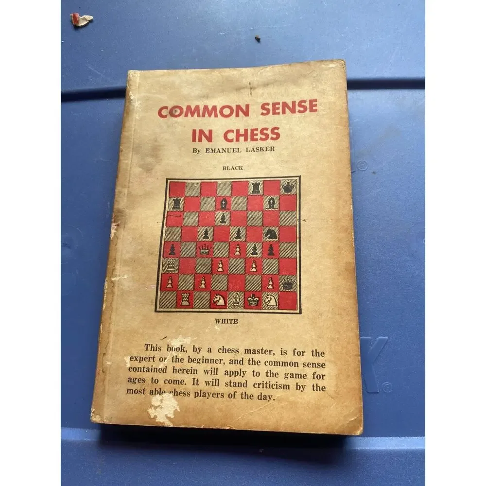 Common Sense In Chess Emanual Lasker Vintage Book 1948 Willey Book Company